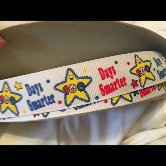 5/$20 grosgrain Ribbon 7/8” 5 yard 100 days smart - Picture 7 of 10